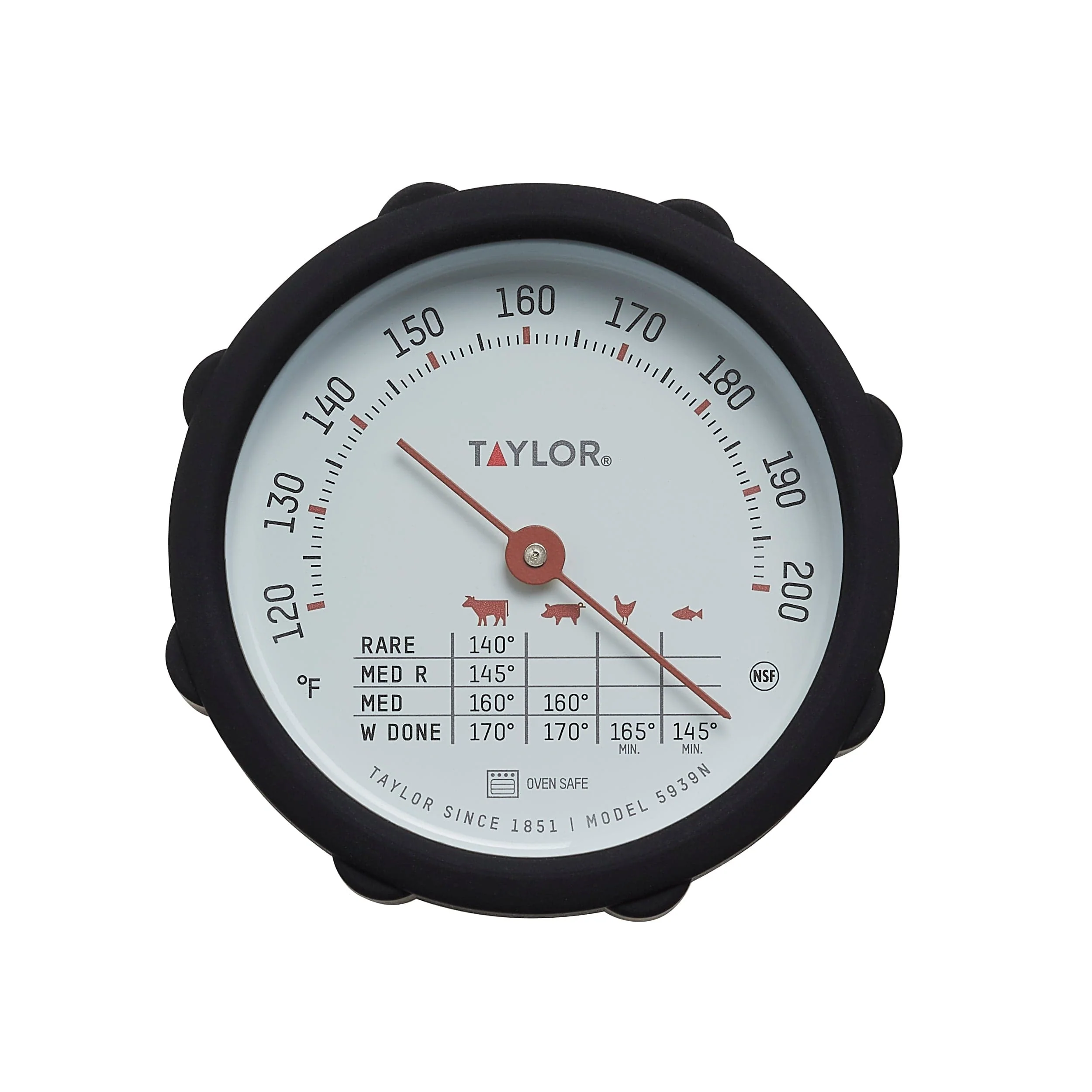 Leave-In Meat Thermometer with Silicone Grip