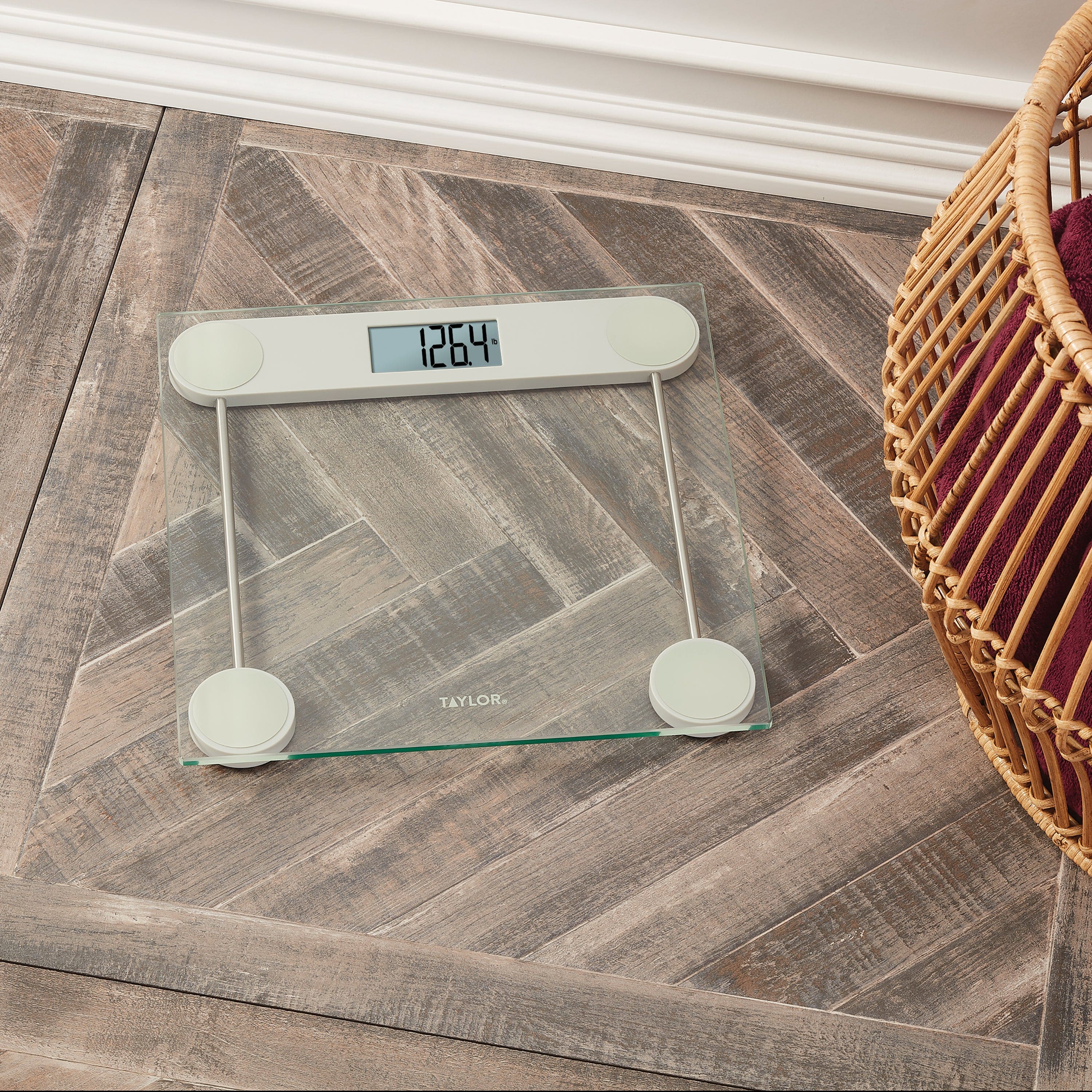 Digital Glass Scale with Clear Metal Accents 2 Digital Glass Scale with Clear Metal Accents