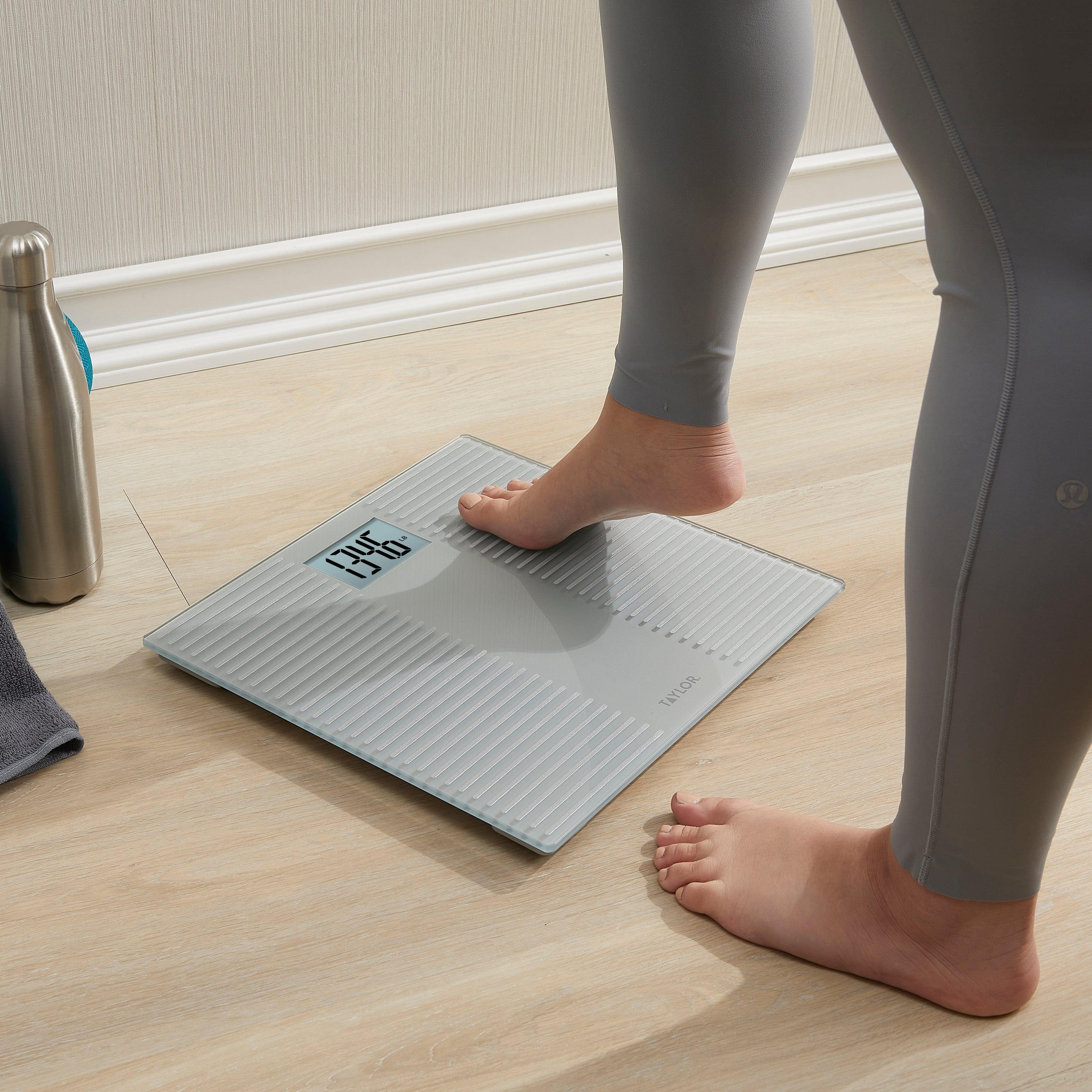 Digital Glass  Bath Scale with Silicone Platform