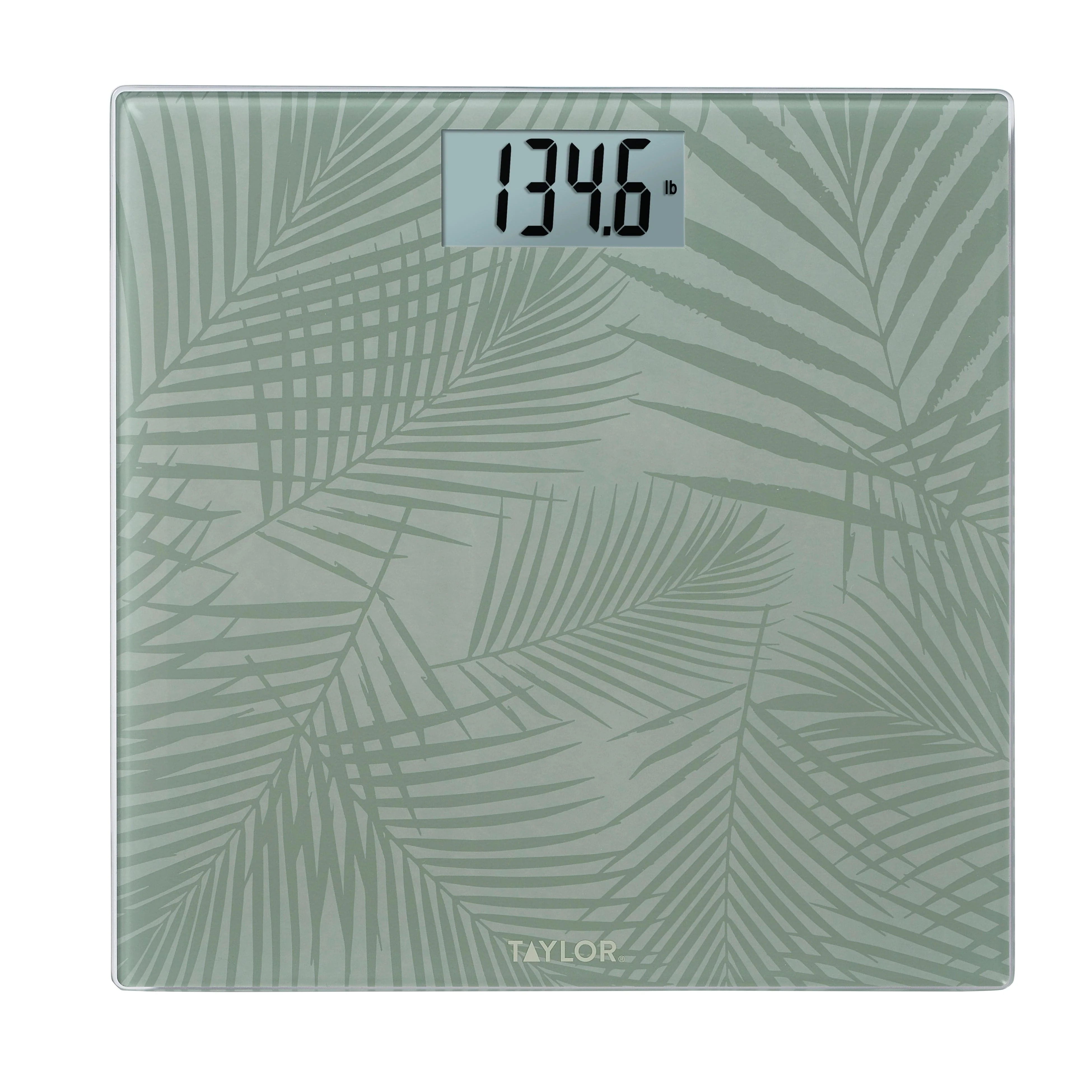 Digital Glass Scale with Photo Palm Leaf Design