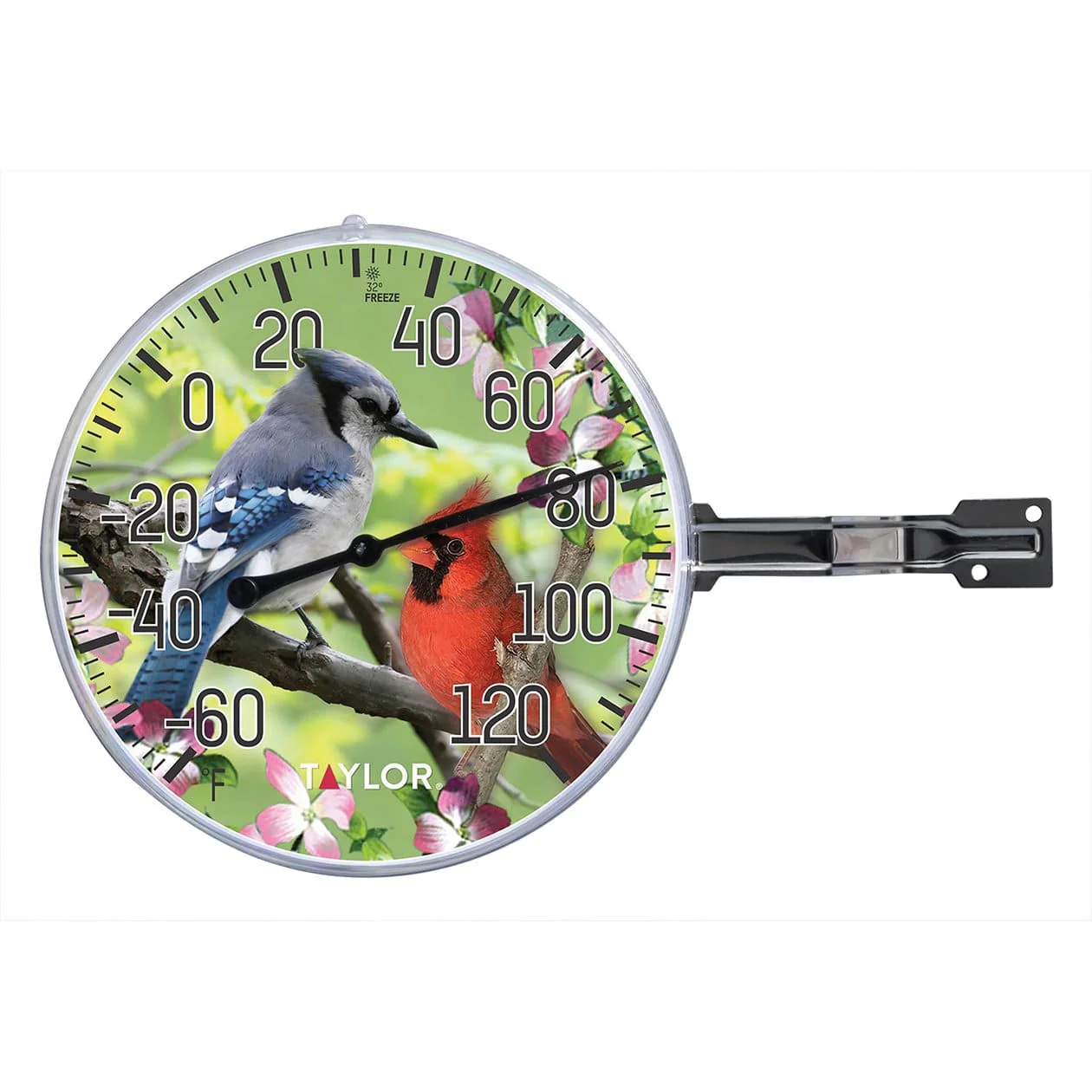 5.25" Cardinal & Blue Jay Thermometer