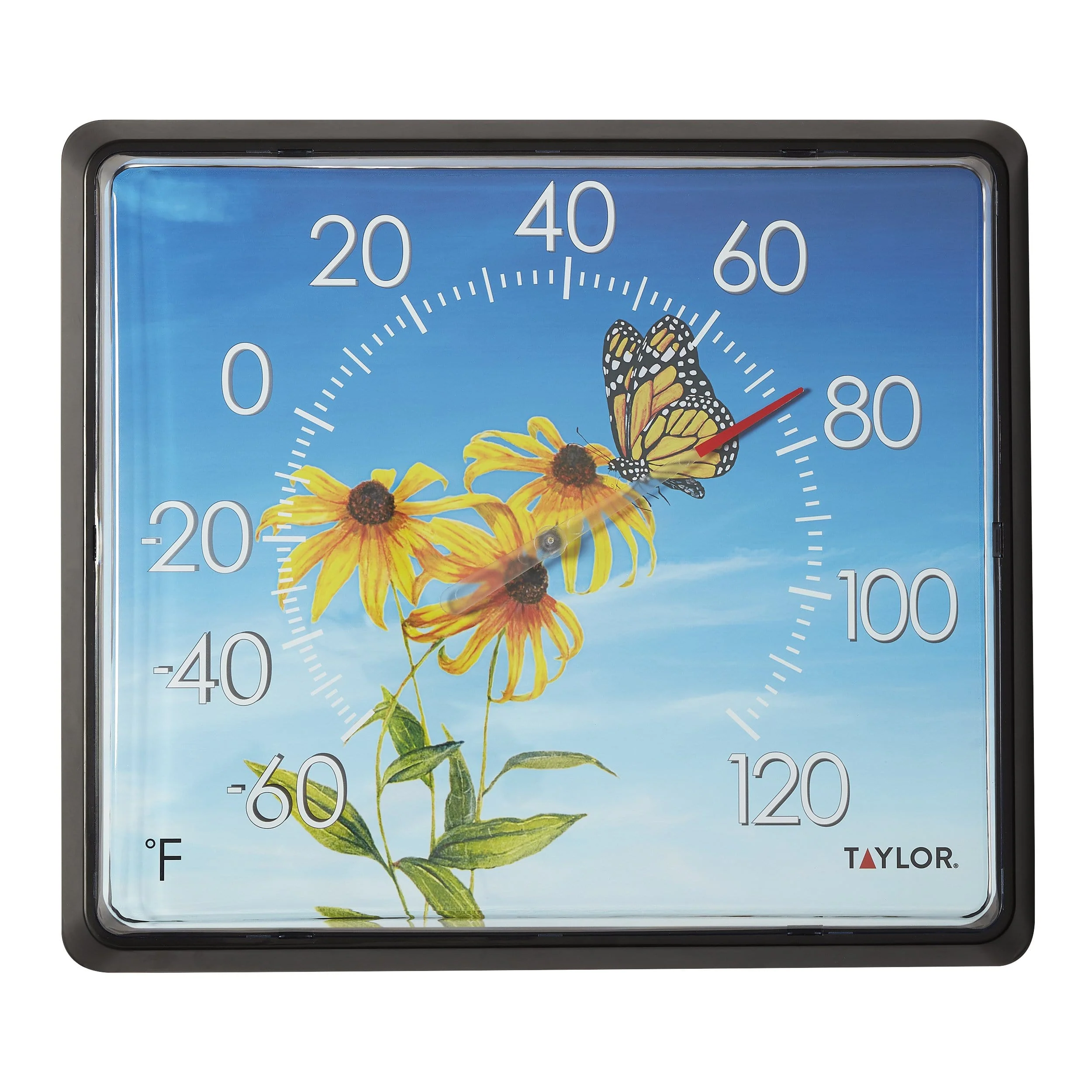 12" x 14" Dial Thermometer, Butterfly