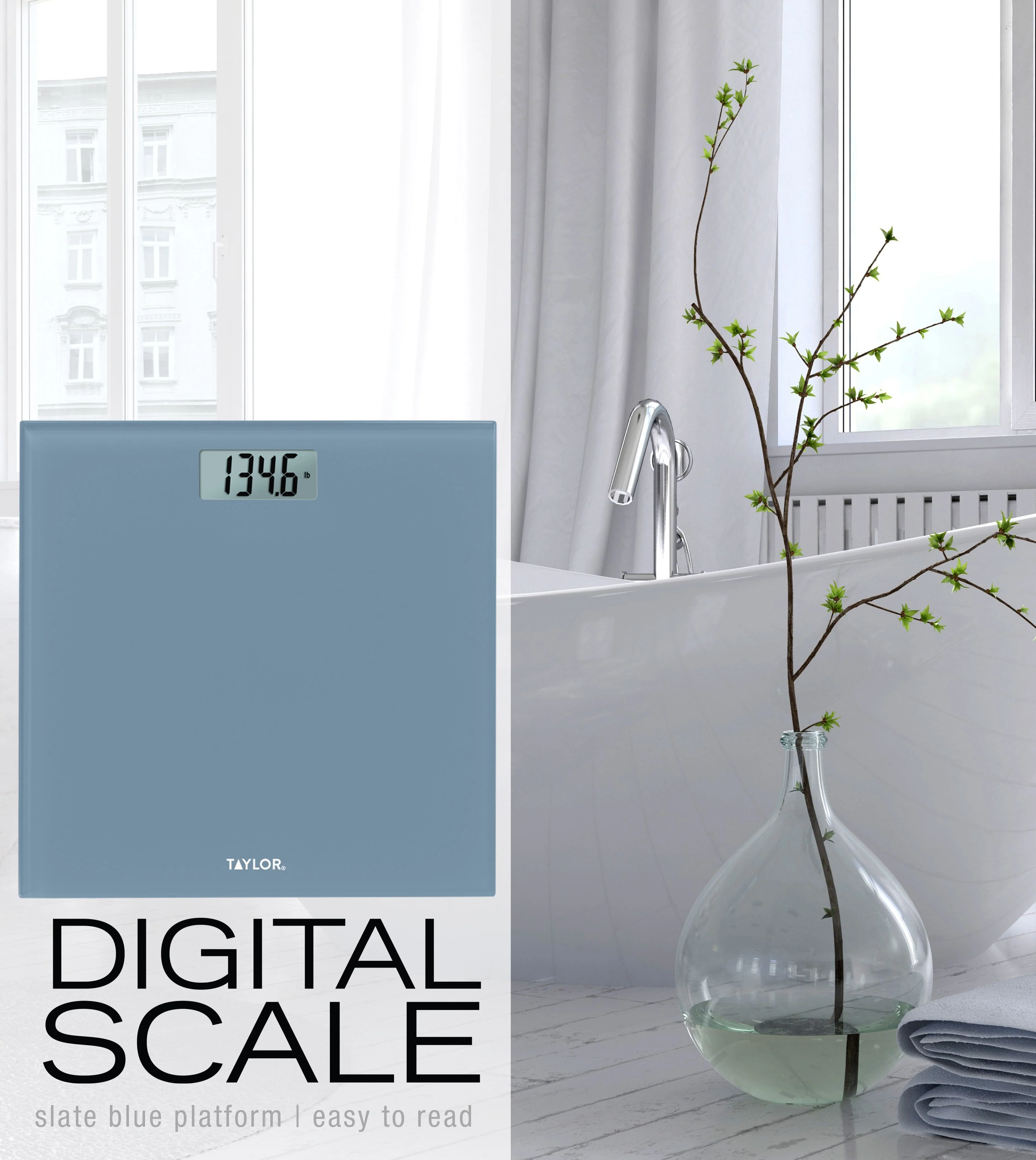 Digital Glass Scale in Slate Blue