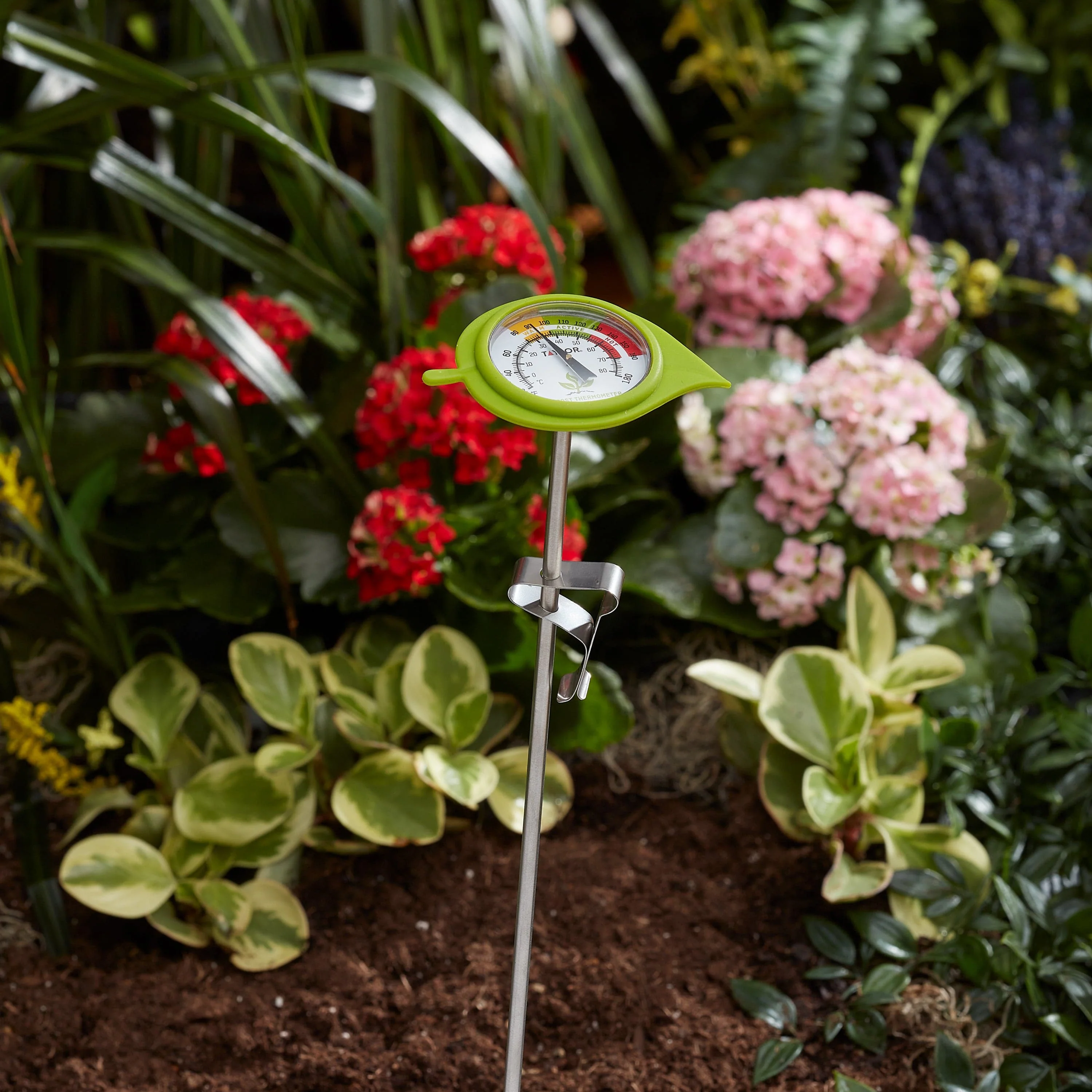 Compost Thermometer with Decorative Leaf Guard 2 Compost Thermometer with Decorative Leaf Guard
