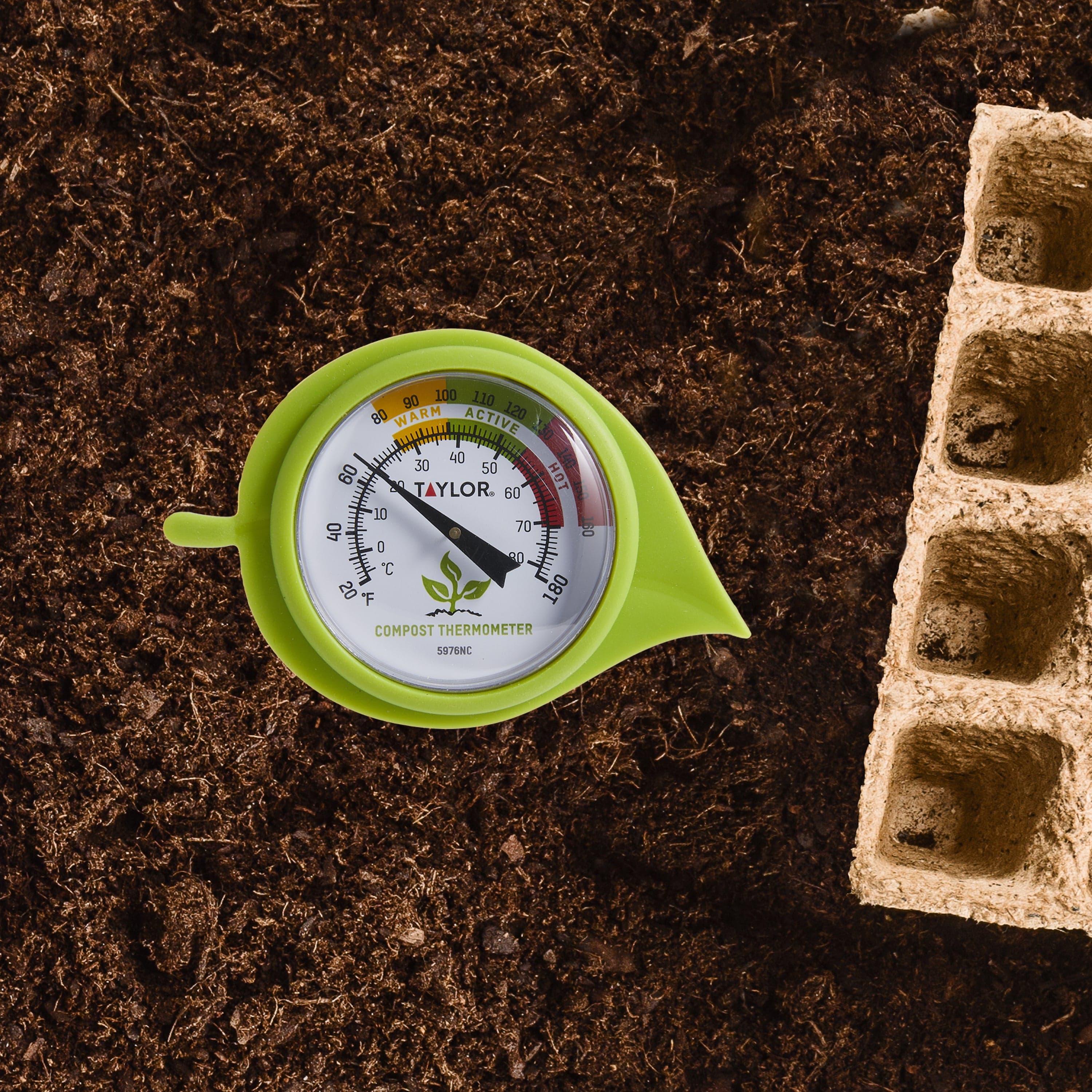 Compost Thermometer with Decorative Leaf Guard 3 Compost Thermometer with Decorative Leaf Guard