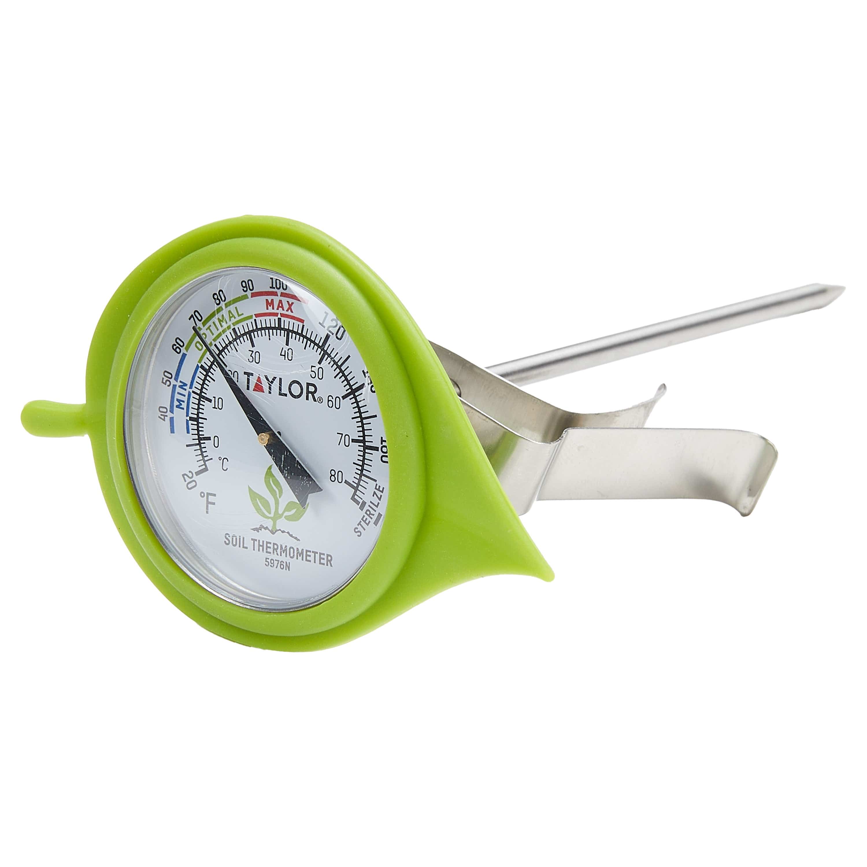 Soil Thermometer with Decorative Leaf Guard