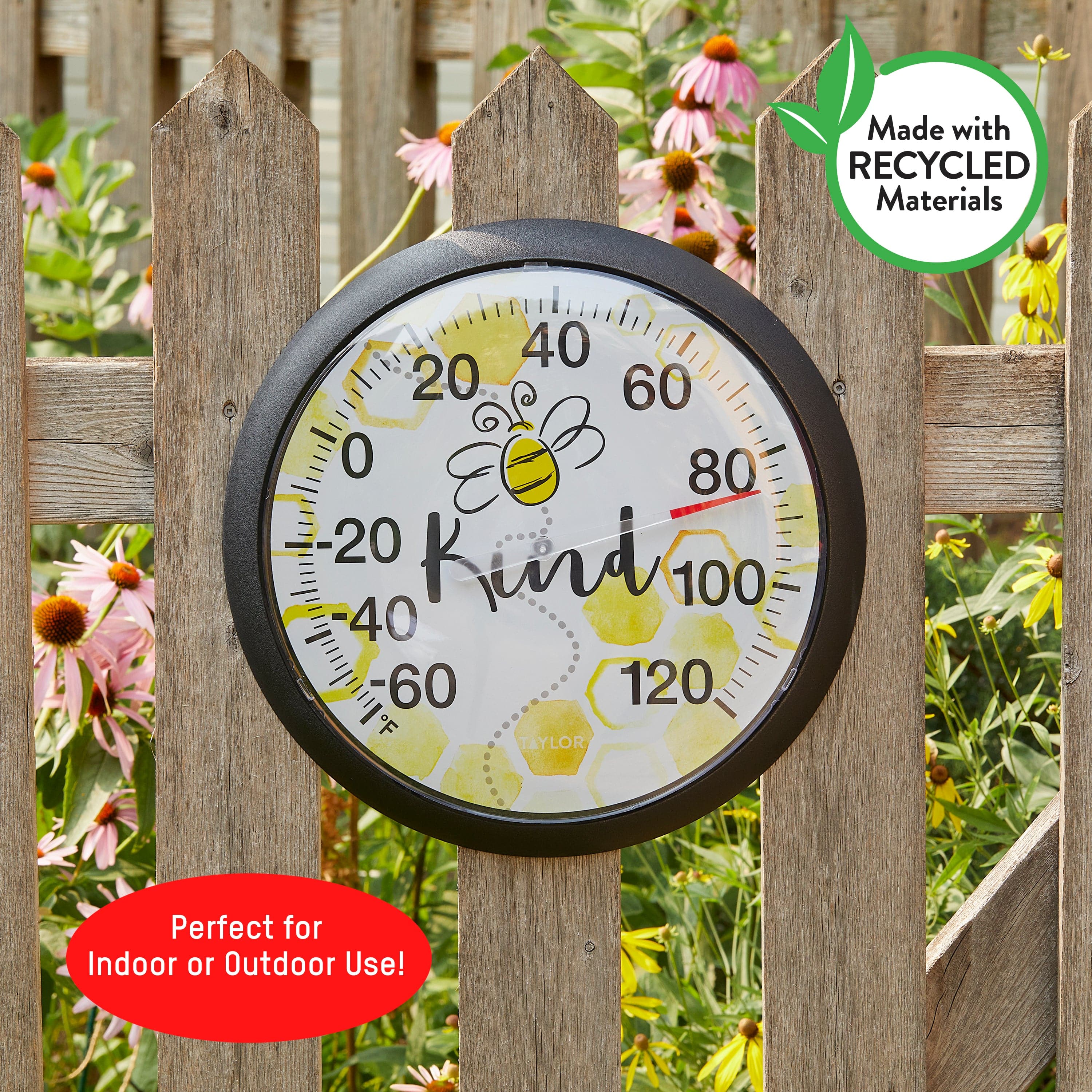 13.25" Bee Kind Thermometer