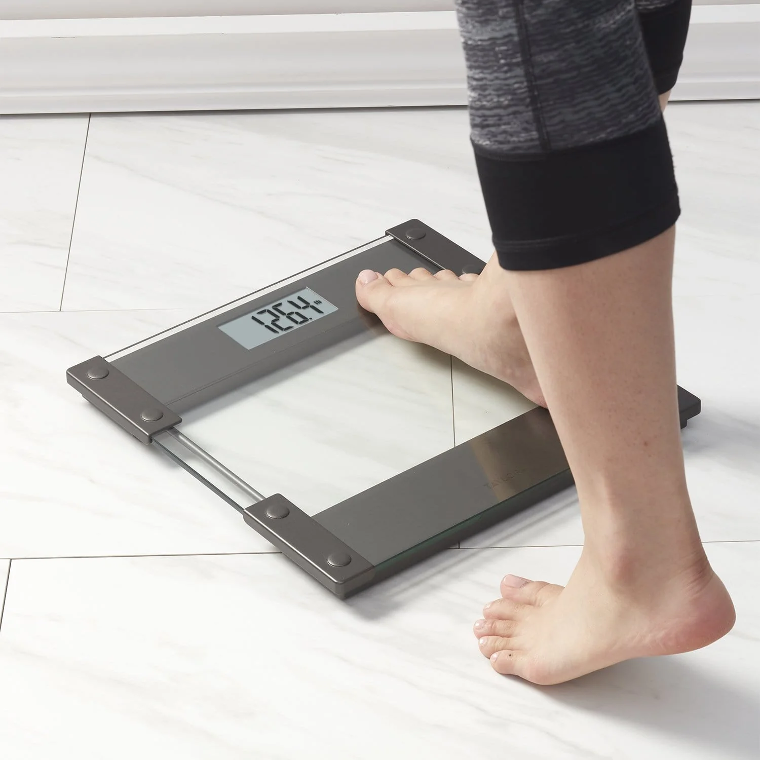 Digital Glass Bathroom Scale, Hinge Design