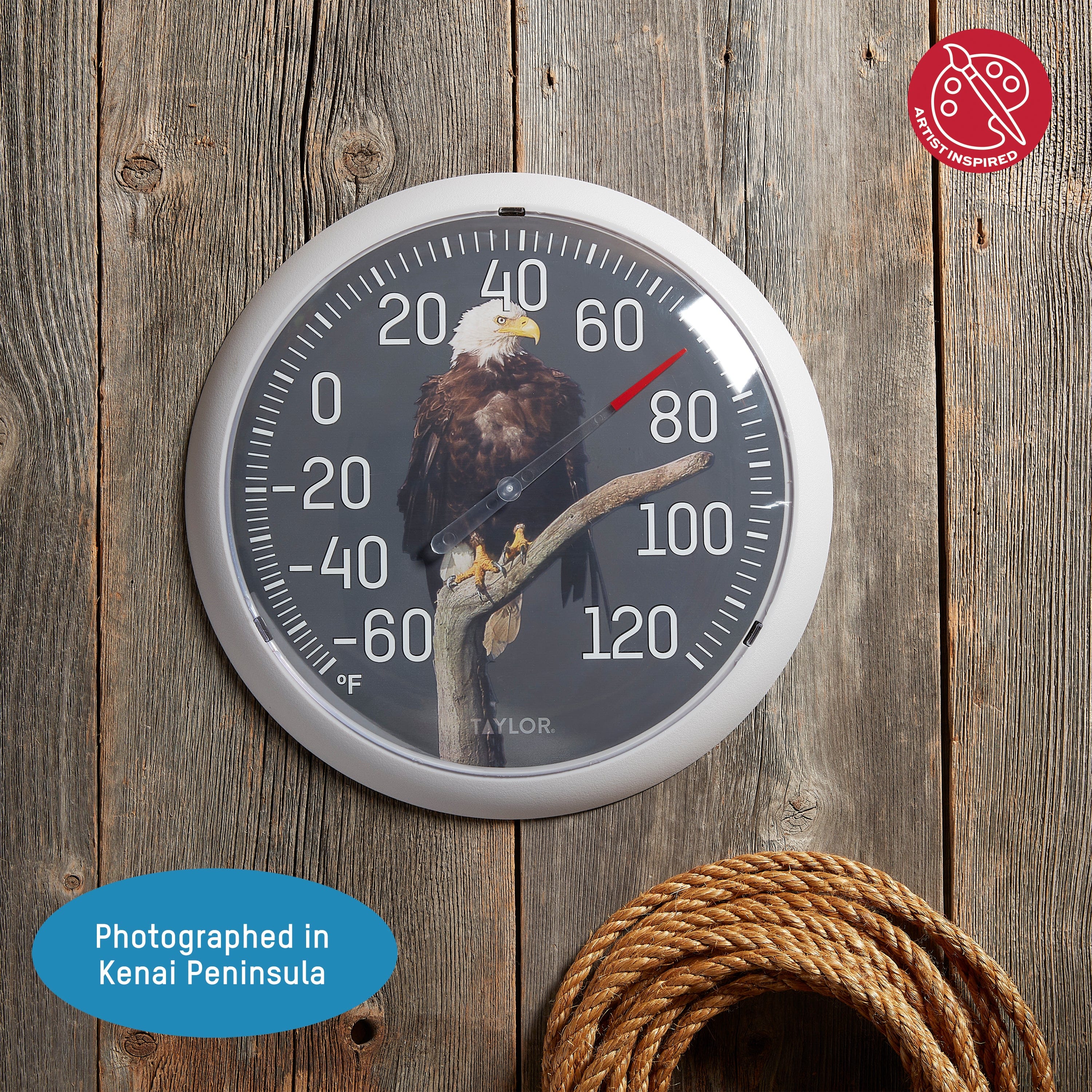 13.25" Nature Series Eagle Thermometer