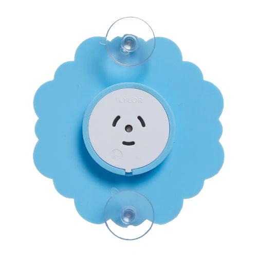 Silicone Suction Cup Thermometer, Blue Daisy