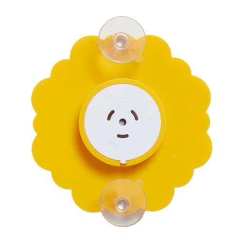 Silicone Suction Cup Thermometer, Yellow Sunflower