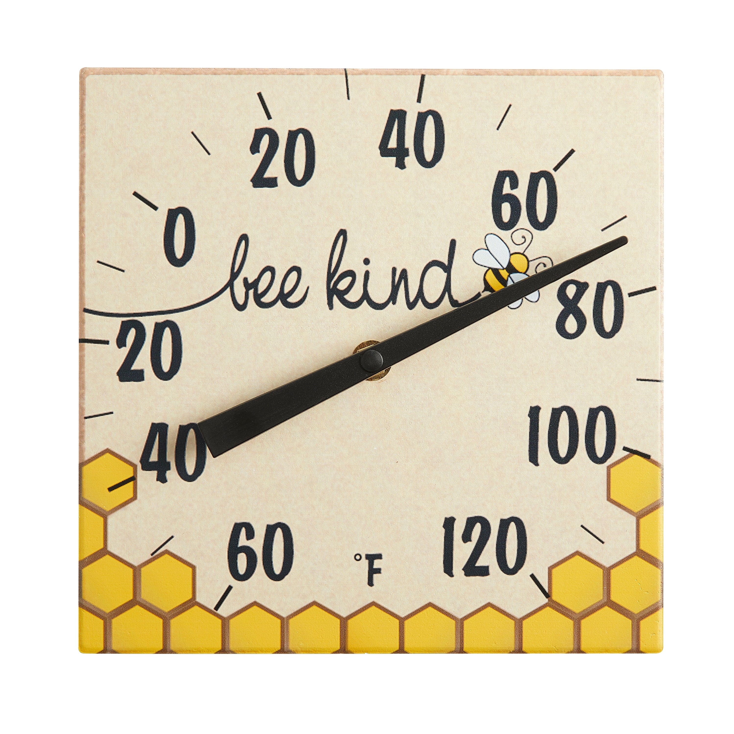 8"x8" Bee Kind Ceramic Tabletop Thermometer w/Stand