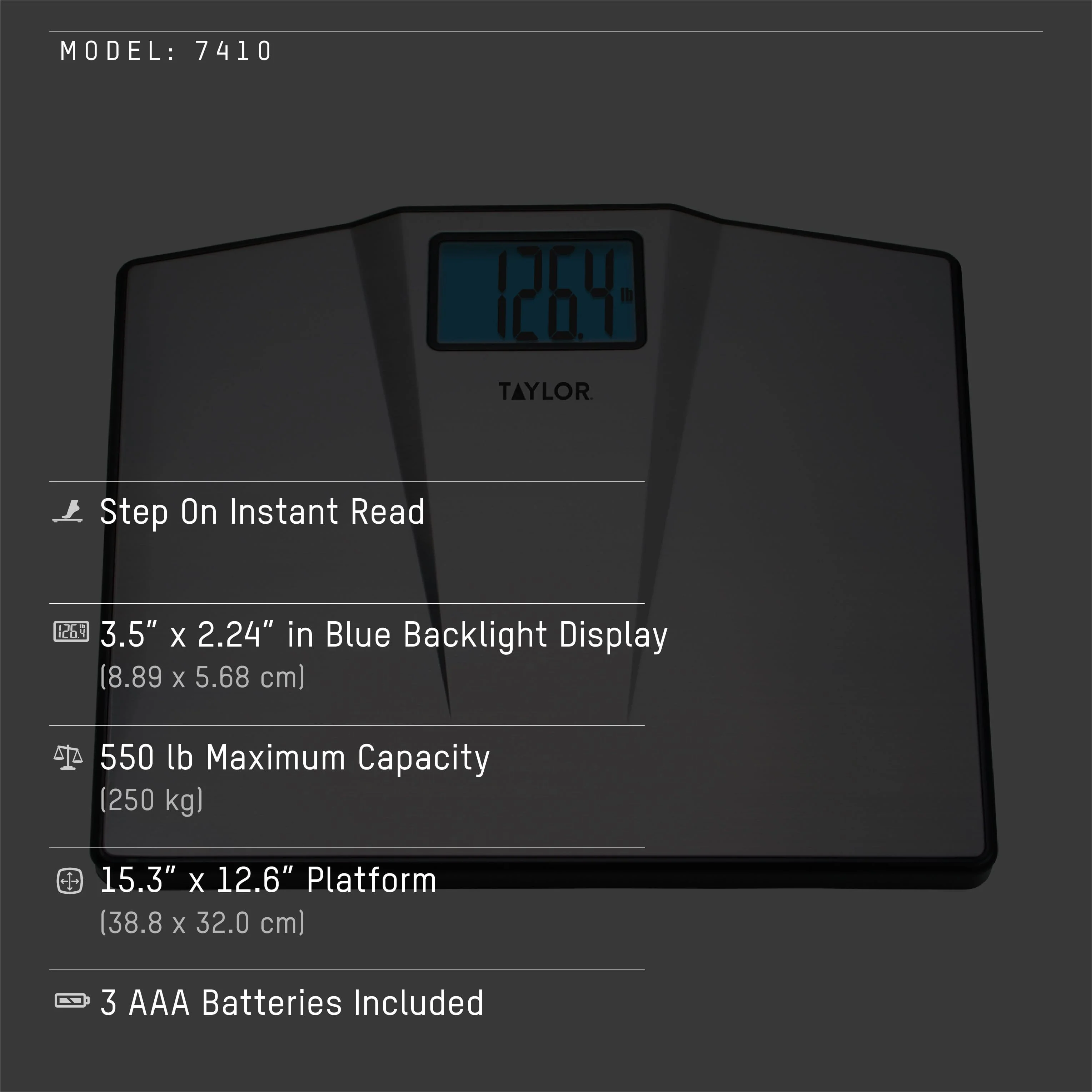 High Capacity Digital Bathroom Scale with Backlit Display 3 High Capacity Digital Bathroom Scale with Backlit Display