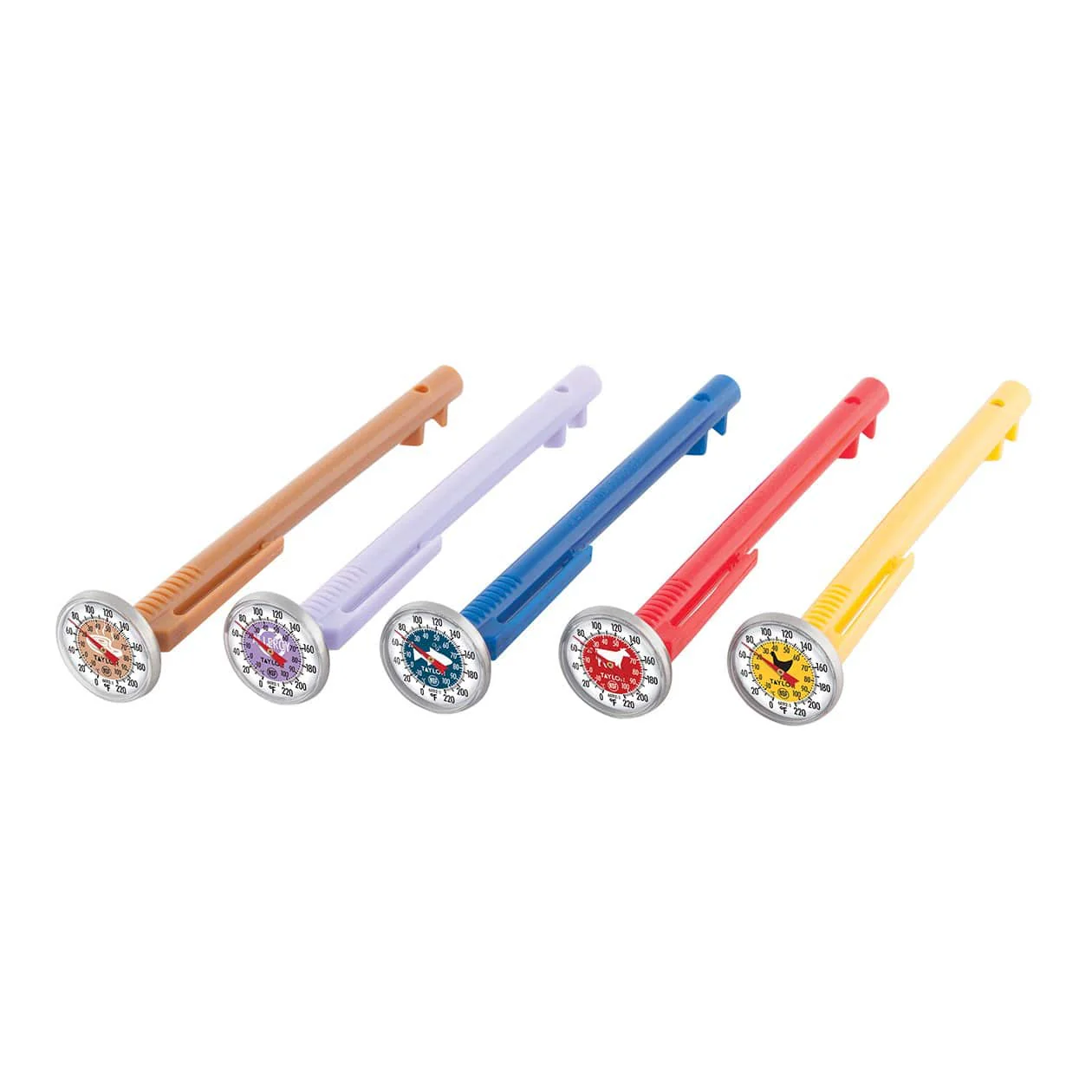 1" Dial Instant Read Cross-Contamination Thermometer, 5pk