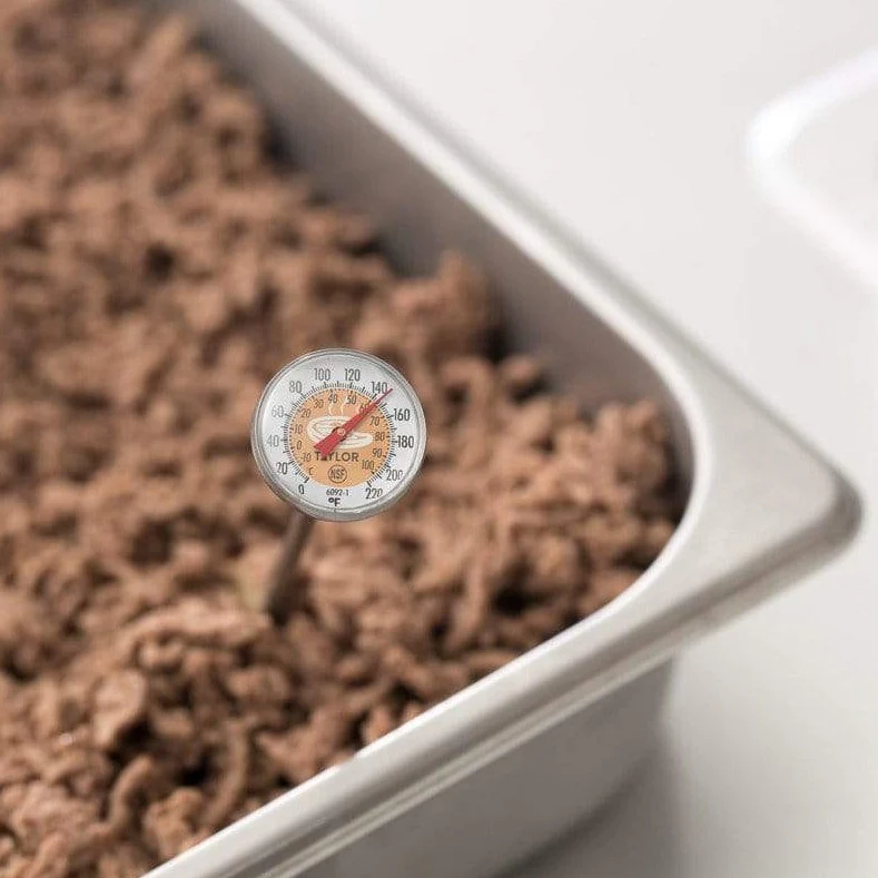 1" Dial Instant Read Cross-Contamination Thermometer, Cooked Meat