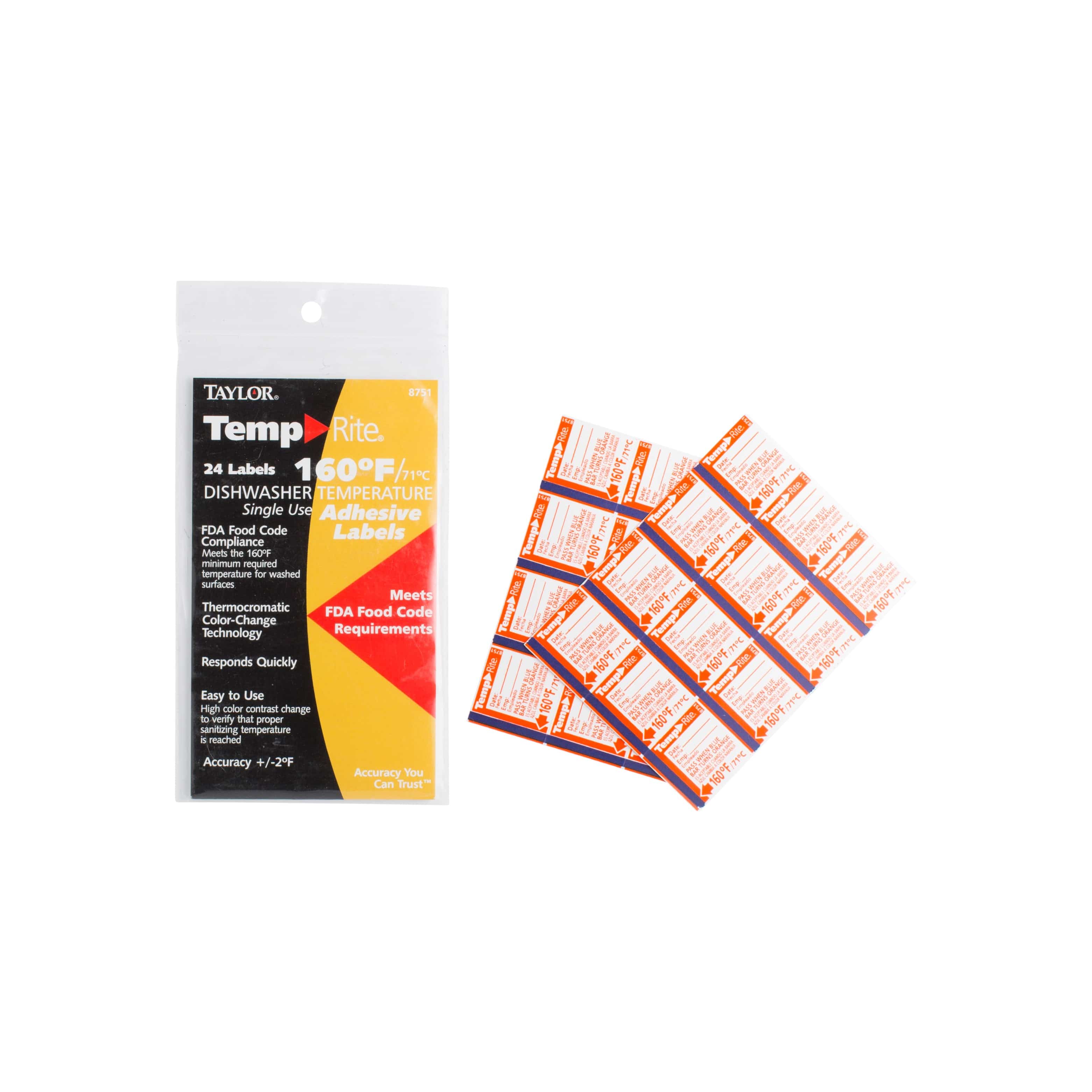 Dishwasher Test Strips, 160°F /71°C