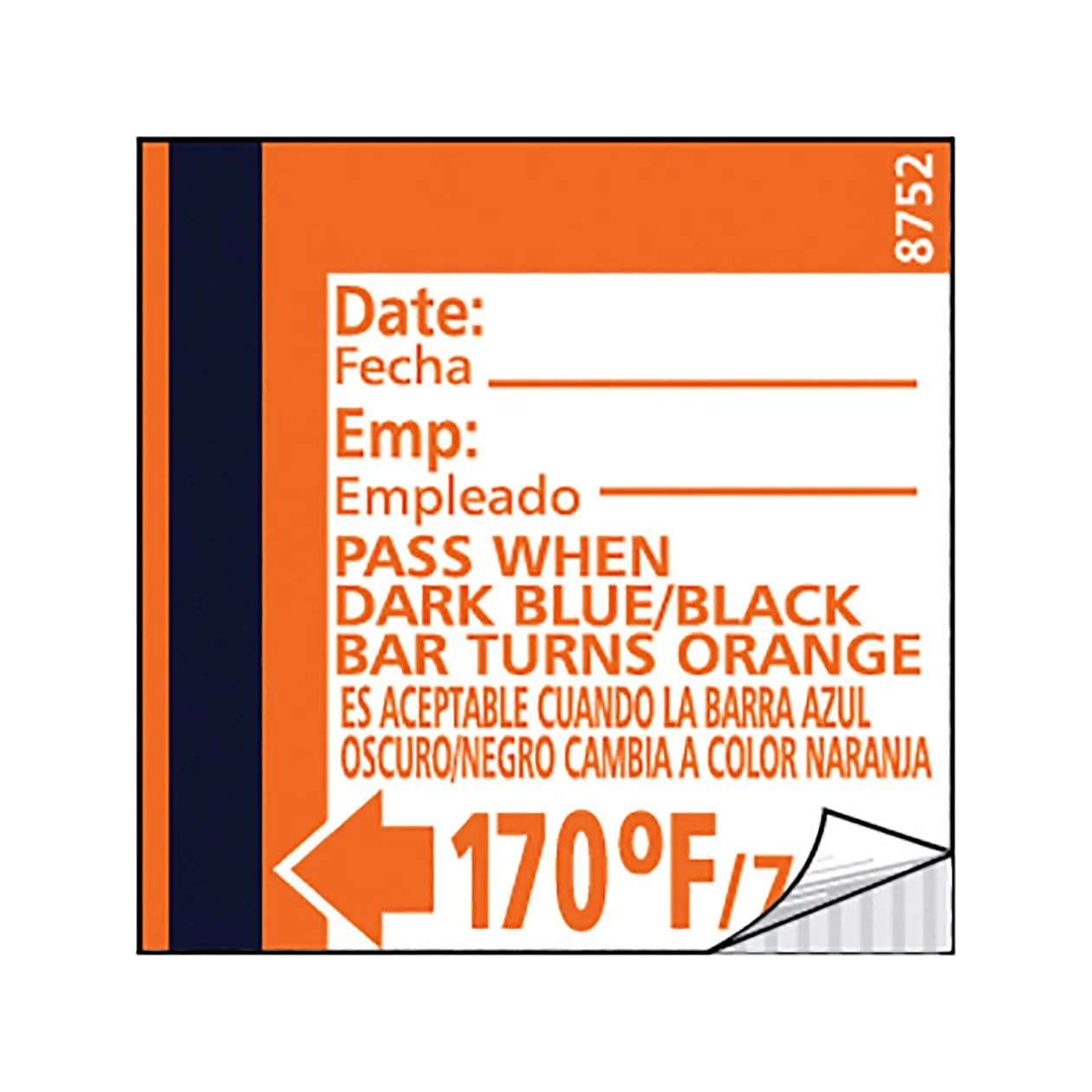 TempRite® Dishwasher Temperature Test Labels
