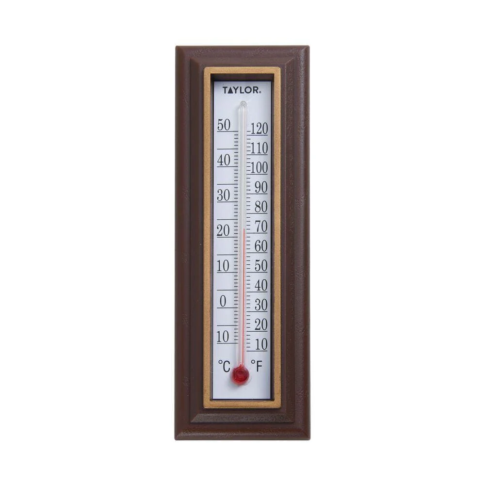 6?" Wood Grain Indoor Thermometer