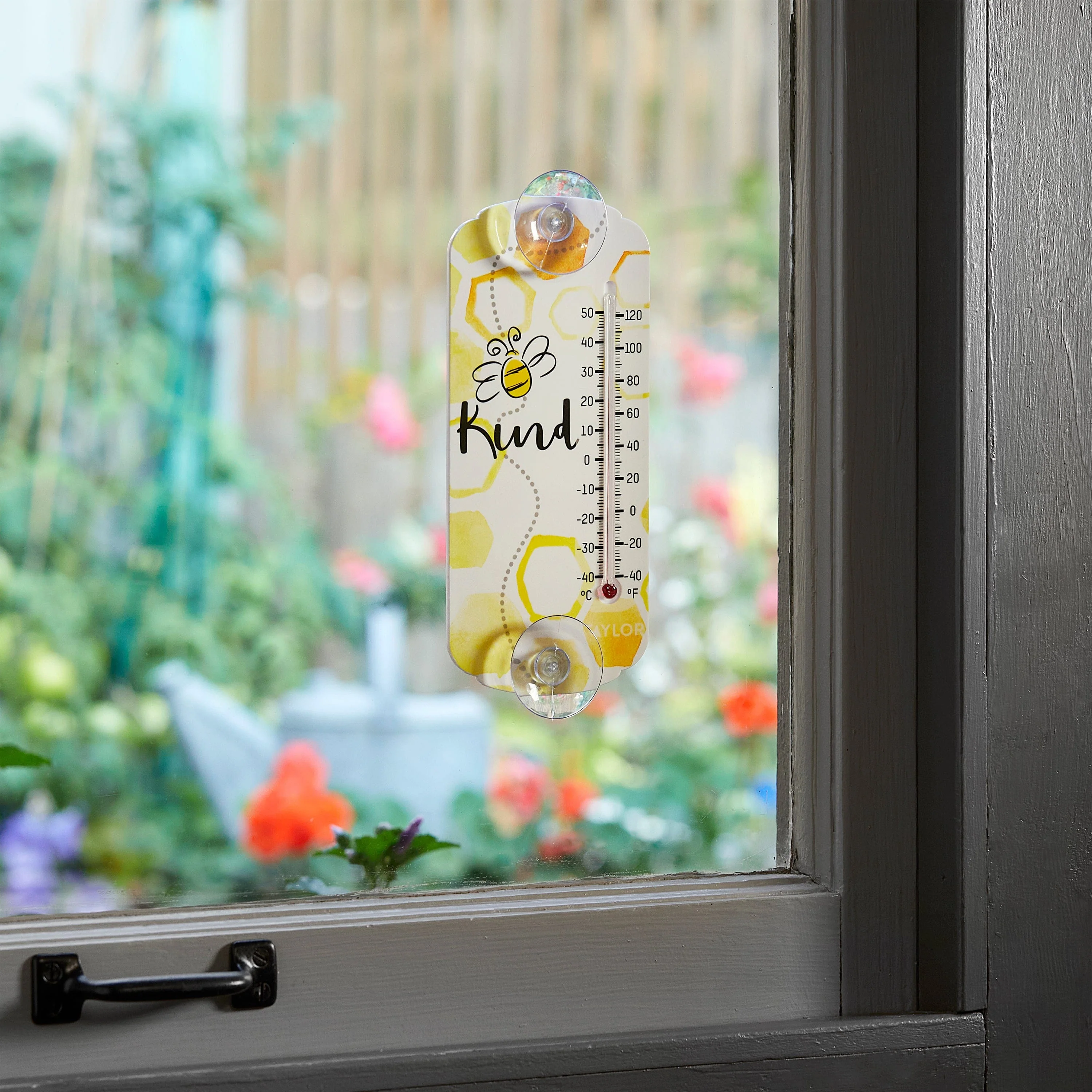 8" Tube Thermometer Bee Kind
