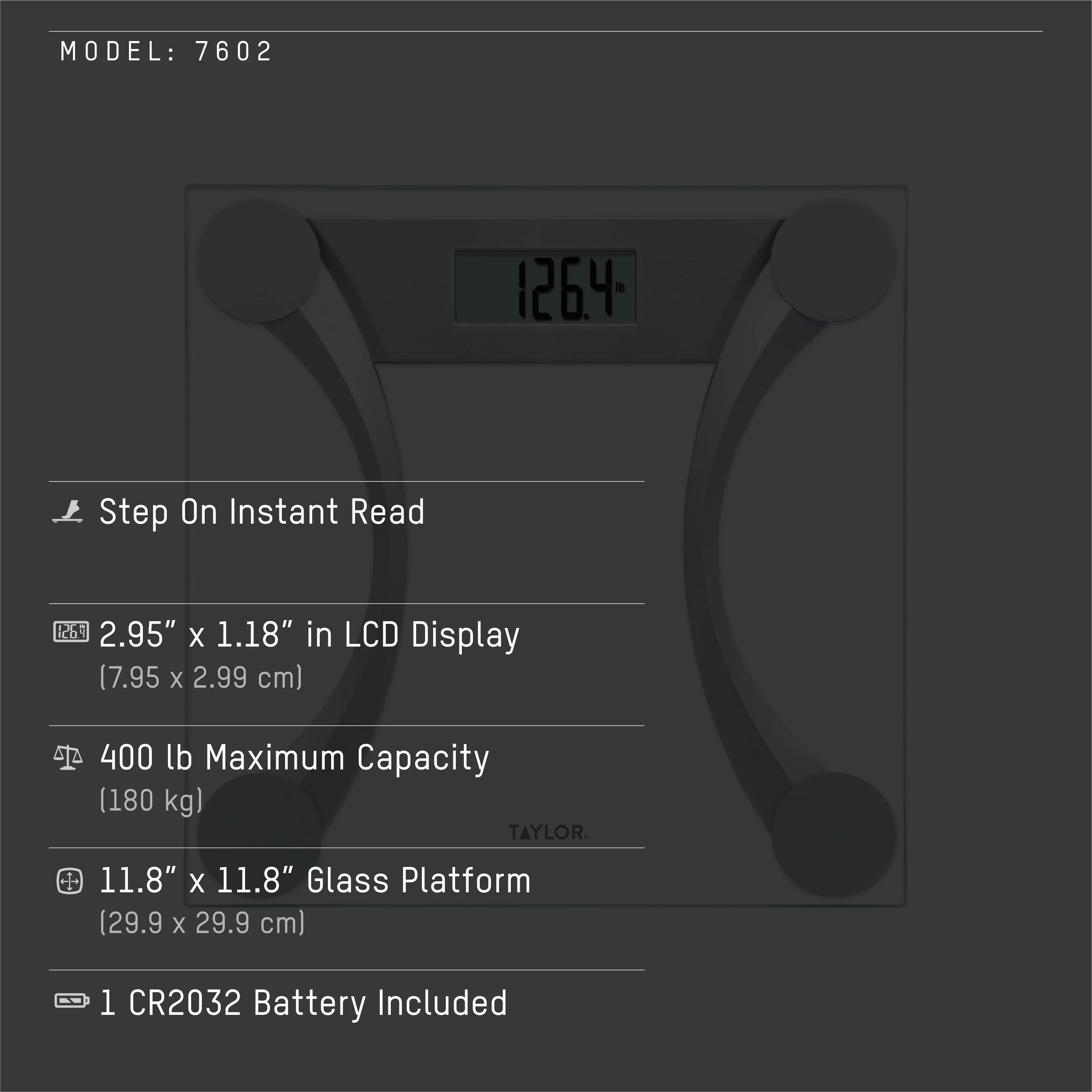 Clear Glass Digital Bathroom Scale with Metallic Accents 5 Clear Glass Digital Bathroom Scale with Metallic Accents